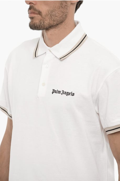 3-Knopf-Poloshirt aus Piquet-Baumwolle in Weiß - Image 3