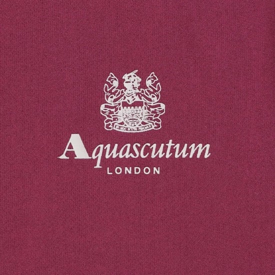 Aquascutum Active - Burgunderrotes Sweatshirt mit kleinem Logo - Image 2