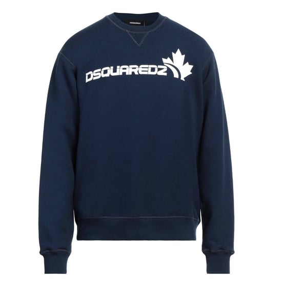 Dsquared2 - Marineblaues Sweatshirt mit auffälligem Ahornblatt-Logo - Image 1