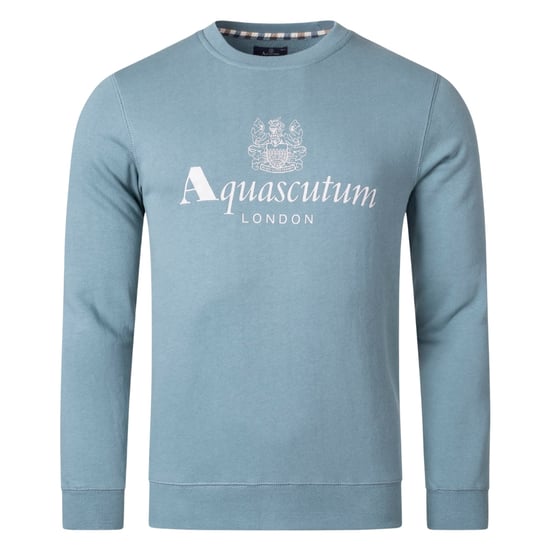 Aquascutum Active - Blaues Sweatshirt mit großem Logo - Image 1