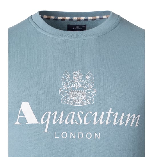 Aquascutum Active - Blaues Sweatshirt mit großem Logo - Image 3
