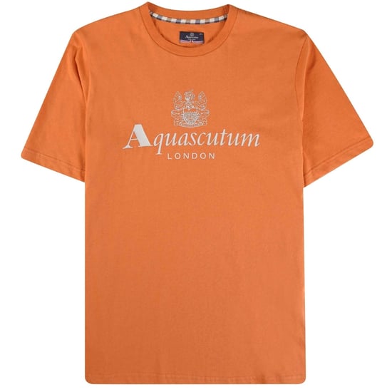 Aquascutum Active - Oranges T-Shirt mit großem Logo - Image 1