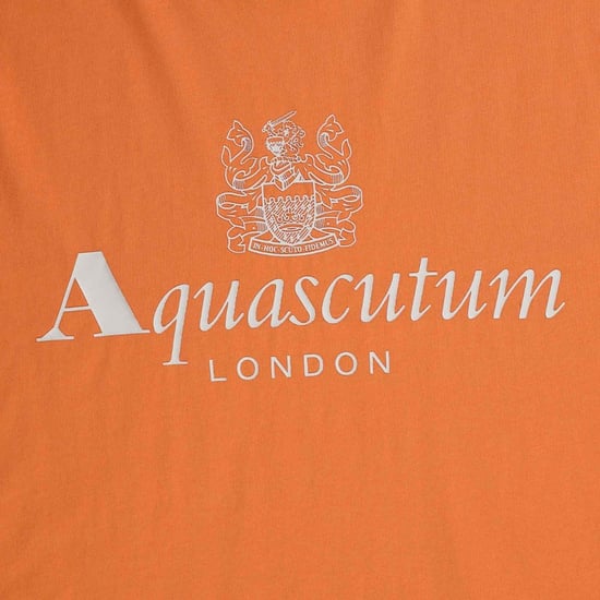 Aquascutum Active - Oranges T-Shirt mit großem Logo - Image 3