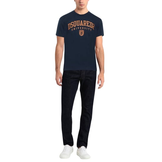 Dsquared2 - Cool Fit Varsity - T-Shirt in Dunkelmarineblau - Image 2