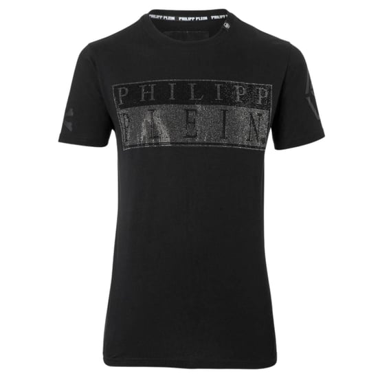 Philipp Plein - Schwarzes T-Shirt mit auffälligem, einfarbigem Diamant-Logo - Image 1