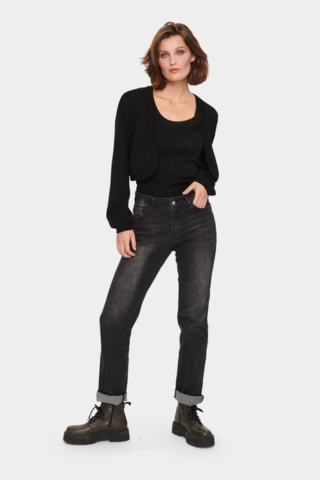 Strickjacke Gerade Passform black - Image 1