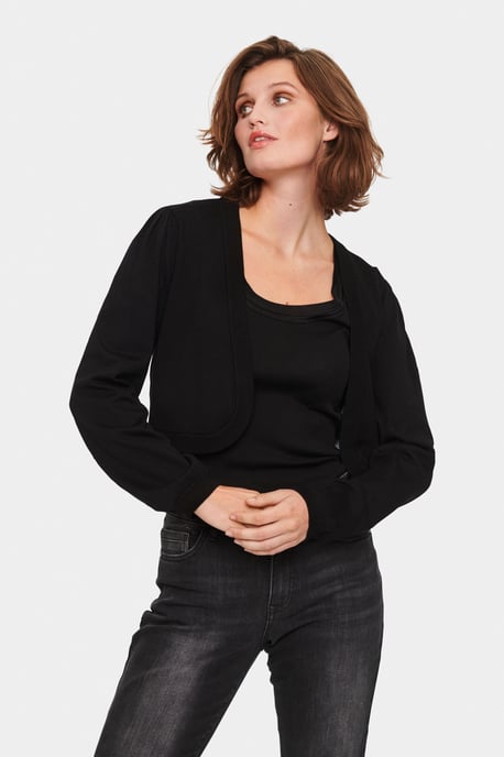 Strickjacke Gerade Passform black - Image 4