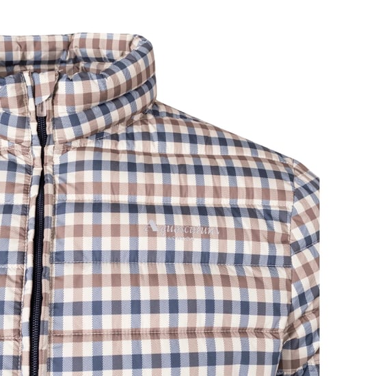 Aquascutum Active 100GR Jacke mit Stehkragen und beigefarbenem Karomuster - Image 3