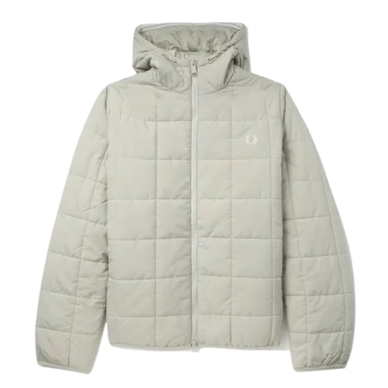 Fred Perry - Isolierte Jacke in hellem Austernweiß mit Gitterdetail - Image 1