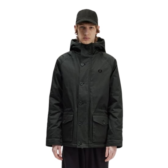 Fred Perry - Kurze, nachtgrüne Parkajacke mit Schnorchel - Image 3