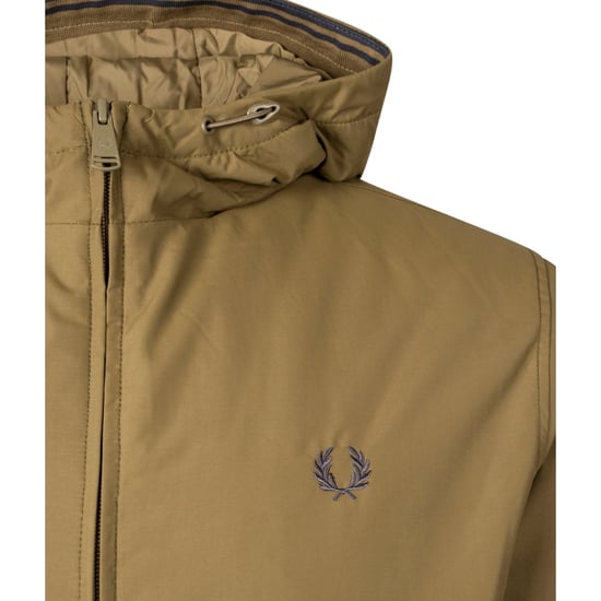 Fred Perry - Gepolsterte Brentham-Jacke mit Kapuze in Shaded Stone Brown - Image 3