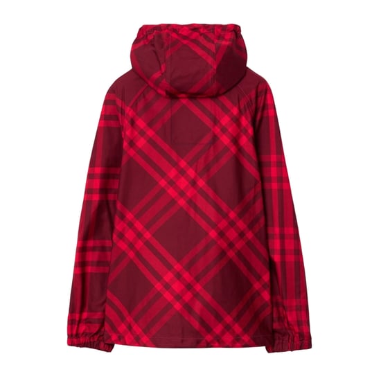 Burberry - Karierte Nylonjacke mit Kapuze, rot kariert - Image 2