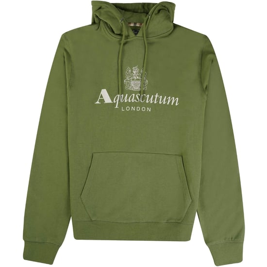 Aquascutum Active - Grüner Kapuzenpullover mit großem Logo - Image 1