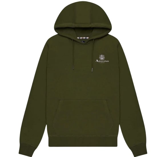 Aquascutum Active - Grüner Kapuzenpullover mit großem Logo - Image 1