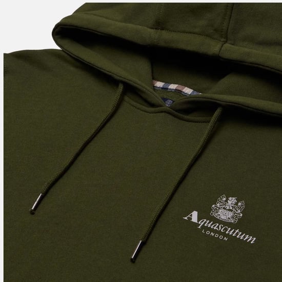 Aquascutum Active - Grüner Kapuzenpullover mit großem Logo - Image 2