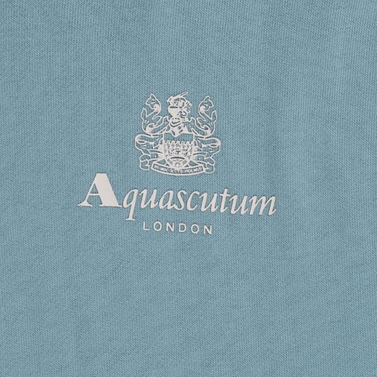 Aquascutum Active - Blauer Kapuzenpullover mit kleinem Logo - Image 3