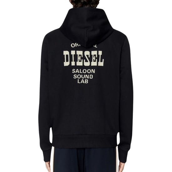 Diesel - Schwarzer Kapuzenpullover mit Saloon-Logo - Image 2