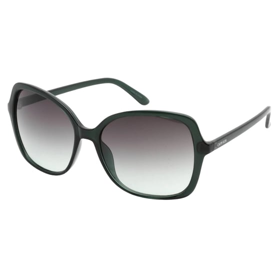 Calvin Klein - Sonnenbrille mit milchig-smaragdgrünem Rahmen und grauen Verlaufsgläsern - Image 2