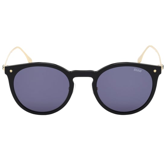 BMW Sonnenbrille mit glänzendem schwarzen Rahmen und blauen Gläsern - Image 1