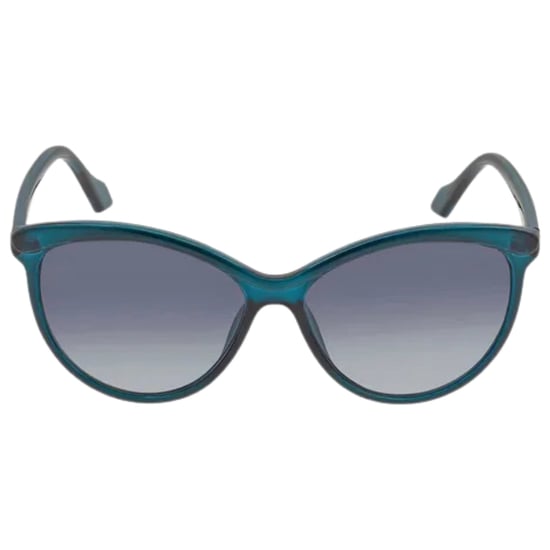 Calvin Klein - Sonnenbrille mit türkisfarbenem Rahmen und grauen Verlaufsgläsern in Kristalloptik - Image 1