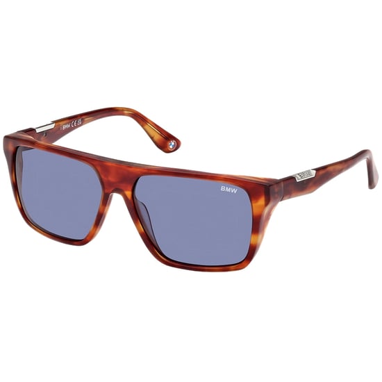 BMW - Sonnenbrille mit Rahmen in Havanna-Rot mit blauen Gläsern - Image 2