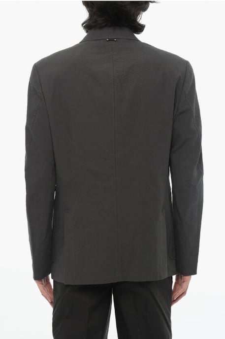 Slim Fit Blazer mit 3 Knöpfen, Seitenschlitzen und Revers in Grau - Image 2