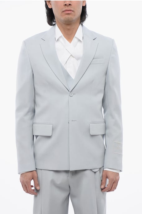 Relax Fit Blazer mit Pattentaschen in Hellblau - Image 1
