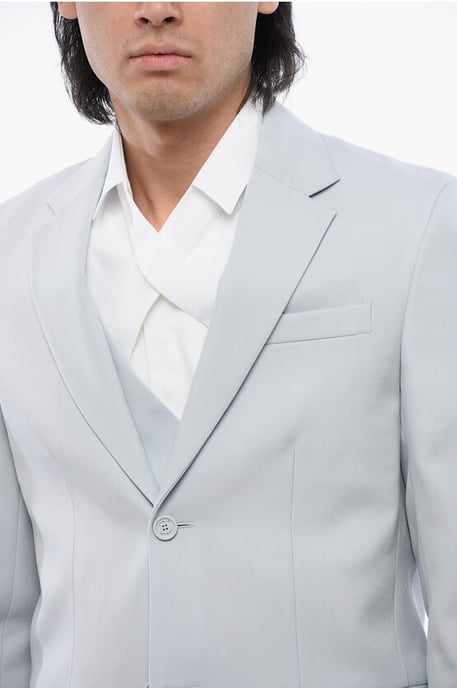 Relax Fit Blazer mit Pattentaschen in Hellblau - Image 3