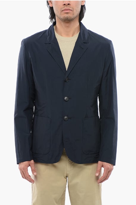 Einreihiger Blazer mit aufgesetzten Taschen in Blau - Image 1