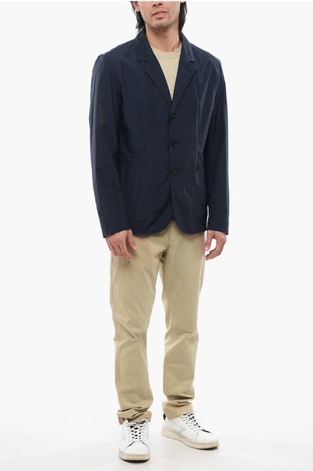 Einreihiger Blazer mit aufgesetzten Taschen in Blau - Image 4