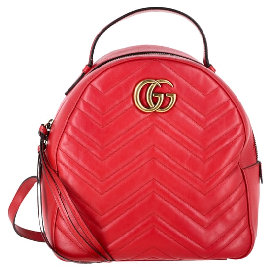 Gucci – Gesteppte Marmont-Rucksacktasche aus rotem Leder - Image 1