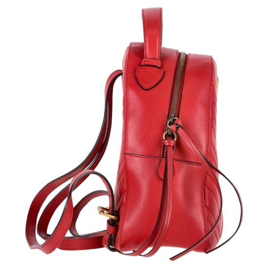 Gucci – Gesteppte Marmont-Rucksacktasche aus rotem Leder - Image 2