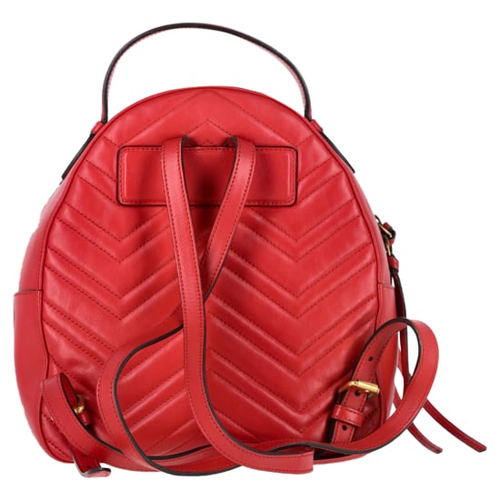 Gucci – Gesteppte Marmont-Rucksacktasche aus rotem Leder - Image 3
