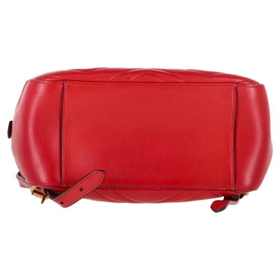 Gucci – Gesteppte Marmont-Rucksacktasche aus rotem Leder - Image 4