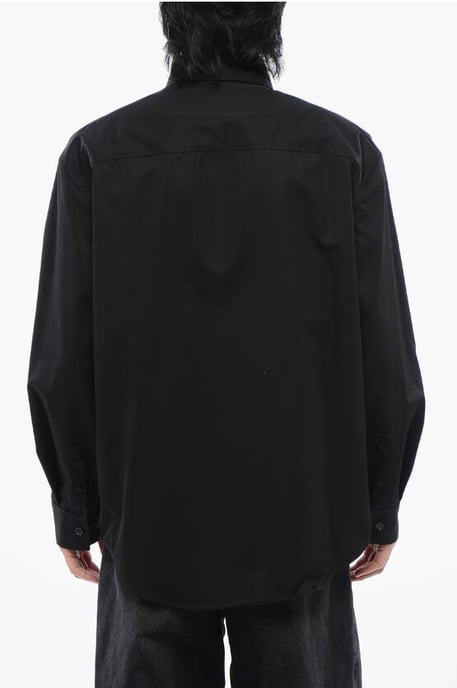Utility-Overshirt mit Knopfleiste in Schwarz - Image 2