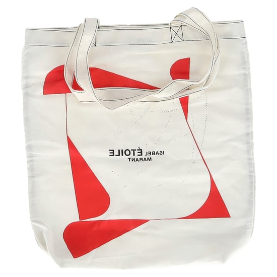 Étoile Isabel Marant Bedruckte Tragetasche aus weißem Canvas - Image 1