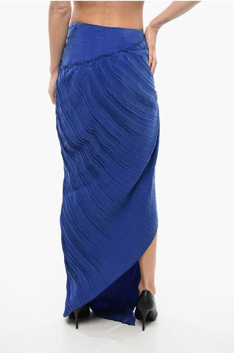 Asymmetrischer Rock mit drapiertem Design in Blau - Image 2
