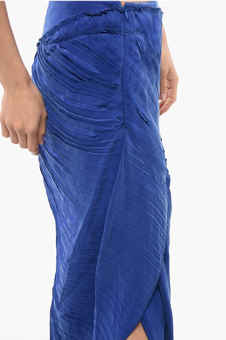 Asymmetrischer Rock mit drapiertem Design in Blau - Image 3