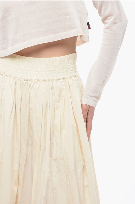 Hoch tailliertes Circle-Shirt in Beige - Image 3