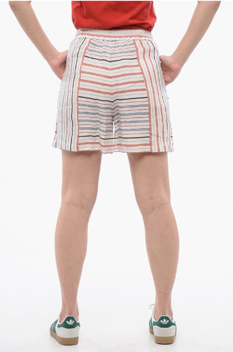Bayadere gemusterte VARSITY Shorts aus Leinenmischung - Image 2