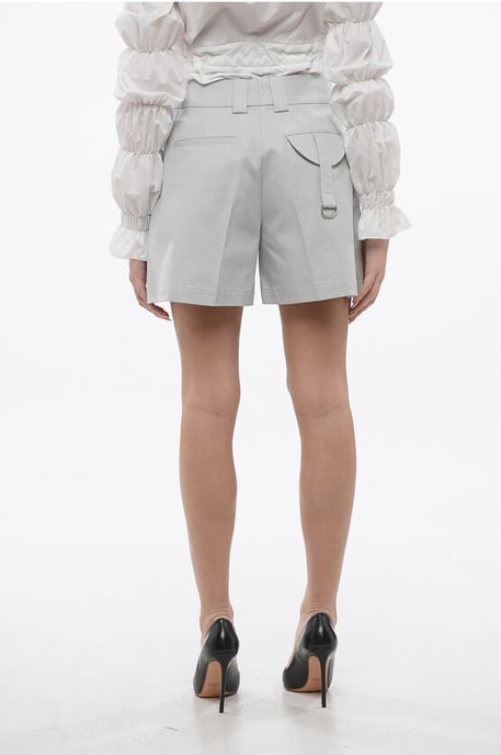 Cargo-Shorts mit hoher Taille in Hellblau - Image 2