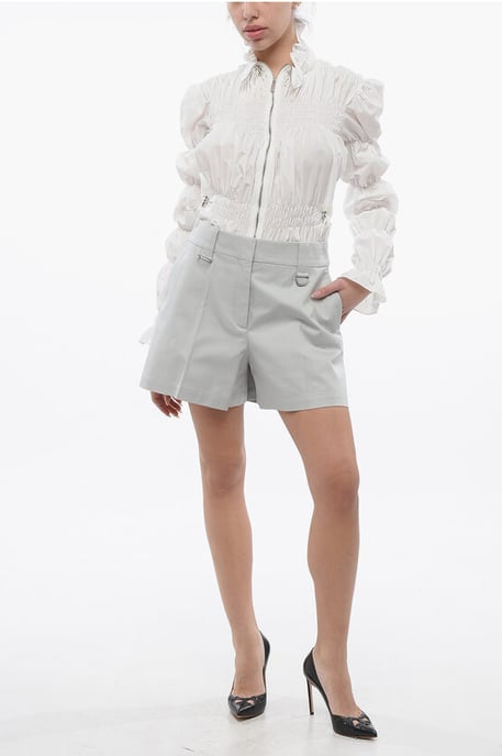 Cargo-Shorts mit hoher Taille in Hellblau - Image 4