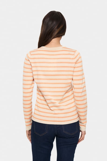 Gestickter Cardigan in normaler Passform white orange - Image 3