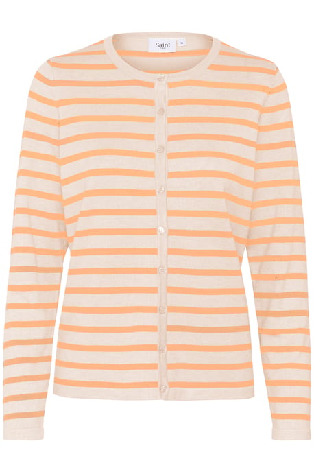Gestickter Cardigan in normaler Passform white orange - Image 4