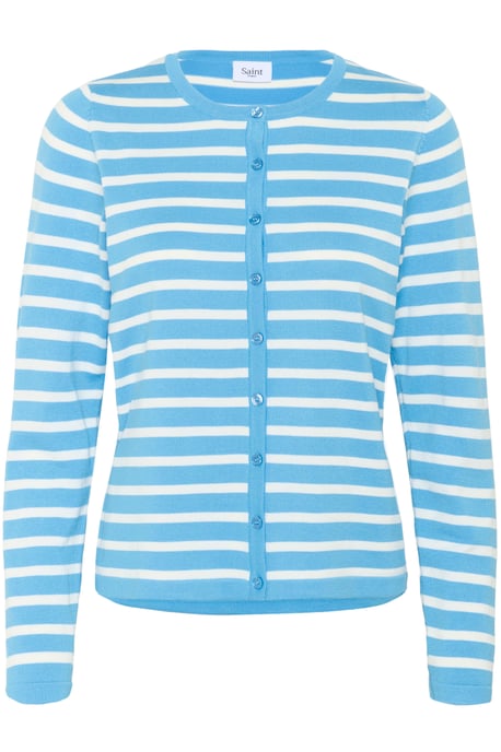 Strickjacke Gerade Passform blue white - Image 4
