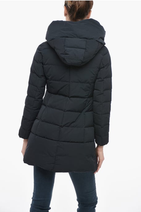 PUFFY PRESCOTT Stepp-Daunenjacke mit Kapuze in Blau - Image 2
