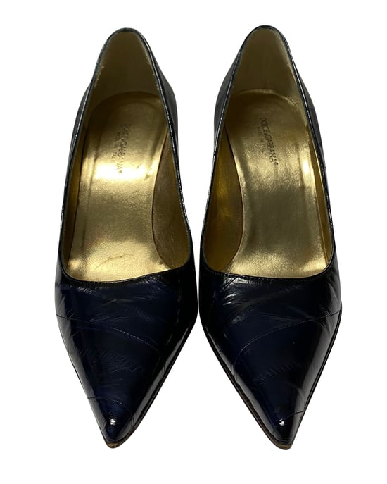 Dolce & Gabbana Cardinale 60 Pumps aus schwarzem Aalleder - Image 2