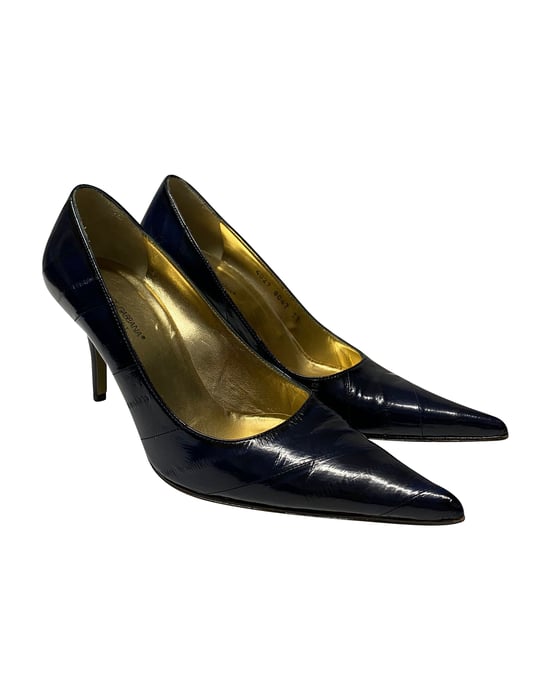 Dolce & Gabbana Cardinale 60 Pumps aus schwarzem Aalleder - Image 3