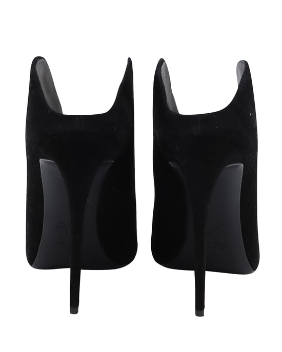 Giuseppe Zanotti Olinda spitze Zehenpantoletten aus schwarzem Wildleder - Image 3