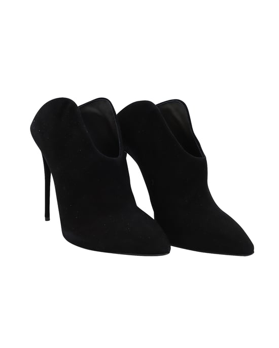 Giuseppe Zanotti Olinda spitze Zehenpantoletten aus schwarzem Wildleder - Image 4